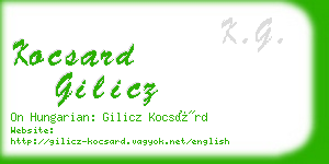 kocsard gilicz business card